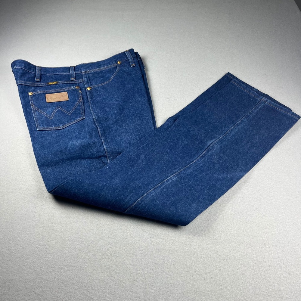 Vintage Wrangler 936DEN Cowboy Cut Slim Fit Jeans Made in USA Indigo 38x32 Mens